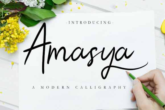 Amasya Font: A Handwritten Typeface for Craft Creators