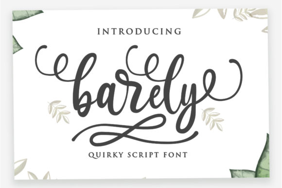 Barely Font: A Handwritten Typeface for Captivating Marketing