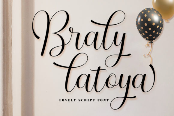 Braly Latoya Font: A Handwritten Typeface for Makers and Sellers
