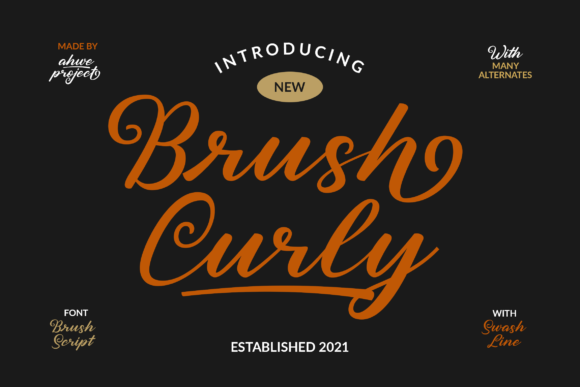 Brush Curly: A Bold Handwritten Font for Branding with Flair