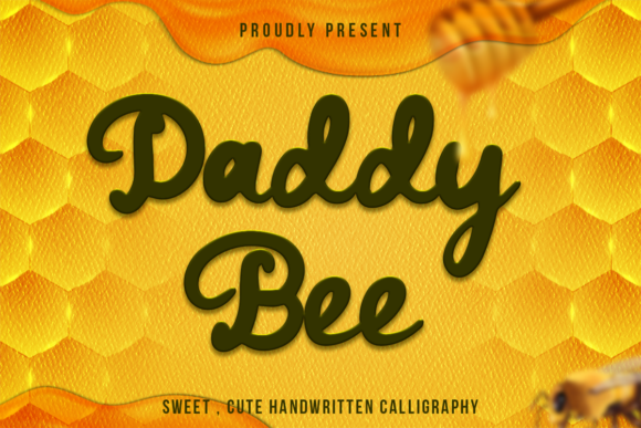 Daddy Bee Font: A Bold Handwritten Typeface for Digital Design