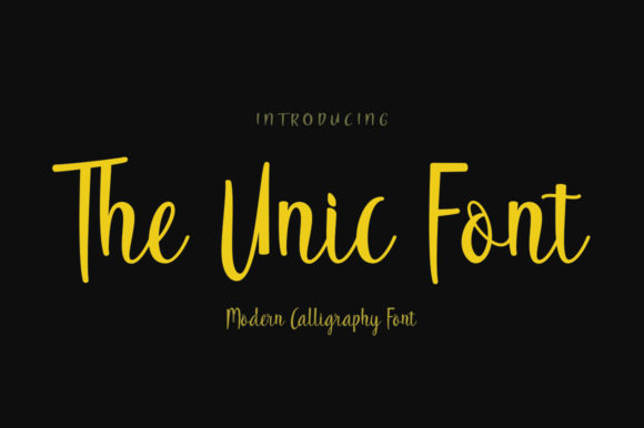 The Unic Font: A Handwritten Typeface for Digital Brand Elegance